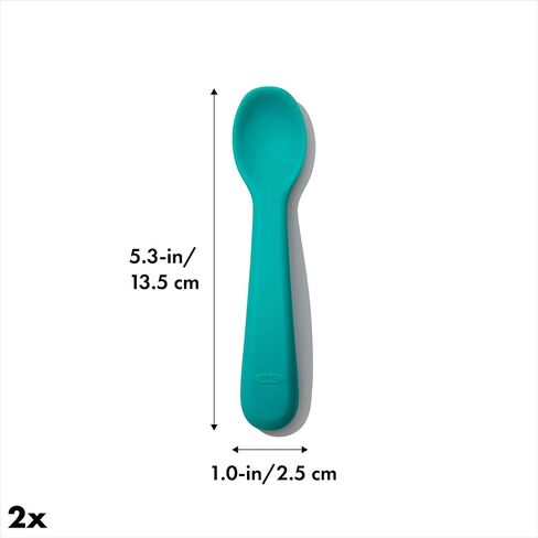 OXO Tot Silicone Spoon Set Teal in Saudi Arabia