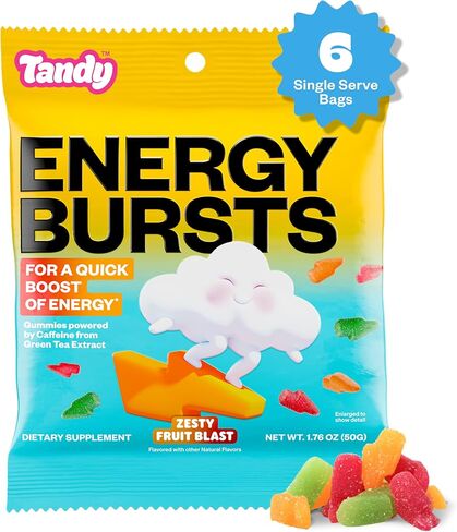 Tandy Stress Heads GABA Amino Acids Gummies I Perfectly Sour Fruit Faves Flavor Gummies Helps Support Stress Relief I Gluten-Free Fast-Acting Dietary Supplement Gummy I 6-Pack in Saudi Arabia