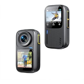 Andoer 4K/30FPS Sports Camera WiFi Camera Dual Screen 6-Axis Anti-Shake Touch Control APP Remote Control with Waterproof Housing Underwater 30M Video Pre Recording Built-in Battery for Surfing Diving