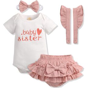 Newborn Infant Baby Girl Clothes Romper Shorts Set Suspender Summer Outfits Cute Baby Clothes Girl in Kuwait