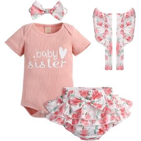 Newborn Infant Baby Girl Clothes Romper Shorts Set Suspender Summer Outfits Cute Baby Clothes Girl