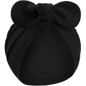 Century Star Newborn Hat for Baby Girls Infant Toddler Soft Hospital Hats Beanie Baby Turbans Head Wrap with Bow Cap
