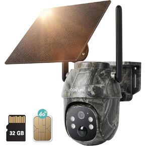 BOIFUN 3 rd Generation Cellular Trail Camera 4G LTE Live Video on Phone, Game Camera with Solar Panel, 360° View, Motion Activated,2K Color Night Vision, IP65 for Wildlife (2025 Model)
