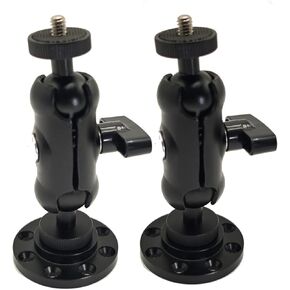 Iron Camera Mounts Heavy Duty Camera/Video Cameras Wall Mount Free Rotation 1/4"-20x0.25 & Compatible with RAM B Size 1" Ball Components