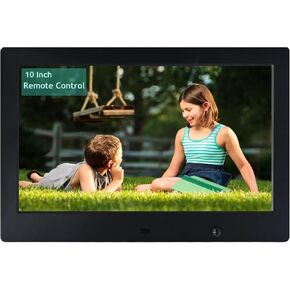 10.1 Inch USB Digital Picture Frame, Non-WiFi SD Card Electric Photo Frame IPS Screen HD Display with Remote Control, Digital Photo Frame with USB Port Support Video and Slideshow, Gift for Seniors