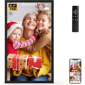 17" Digital Picture Frame Large Electronic Photo-Frame - 32GB Wall Mounted WiFi Smart Picture Frame, Touch Screen, Motion Sensor, Auto-Rotate, Unlimited Cloud Storage, App or Email Photo Sharing