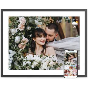 Large Digital Picture Frame 17" Digital Photo Frame - 1280x960 IPS Touch Screen, 32GB Smart Picture Frame, Motion Sensor, Auto-Rotate, Wall-Mounted, Share Photos Videos via App, Gifts for Women Men