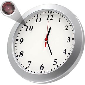 Hidden Camera Detector Wall Clock 1080P No WiFi Security Camera Nanny Cams Video Recorder with Motion Detection, No Audio Home/Office Surveillance