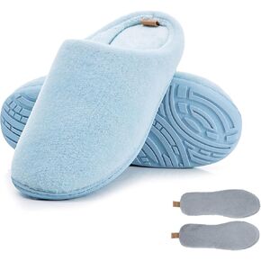 Women & Men's Hige Resilience Foam Slippers - Indoor Cozy House Slip-on with Two Pairs of Replaceable Insoles Shoes