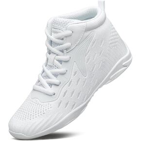 White High Top Cheer Shoes Girls Cheerleading Lightweight Shoes Dance Sneakers