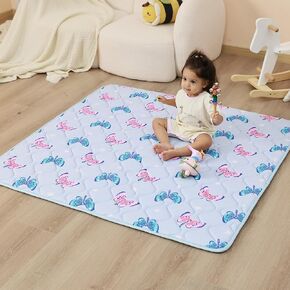 Viviland Baby Play Mat 50" x 50", Extra Thick Big Baby Mat for Baby/Toddler, Foldable Baby Play Mat Suitable for Flooring, Play and Playtime, Machine Washable and Easy to Care for(Pink Unicorn)