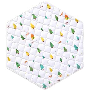 Premium Foam Baby Hexagon Mat 59" X 59", Thick One-Piece Crawling Mat, Odorless BabyMat Floor Mat, Non-Slip Cushioned Baby Playmat for Infants,Babies,Toddlers. Machine Washable for Easy Care.