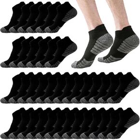 20 Pairs Athletic Ankle Socks for Men No Show Low Cut Running Socks Cushioned Tab Socks Breathable Sports Socks