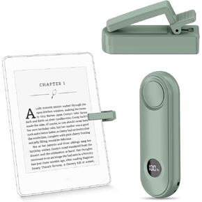 Remote Control Page Turner for Kindle Paperwhite Oasis Kobo eReaders, Page Turner Clicker for ipad Tablets Reading Novels with LCD Power Display, Agave Green