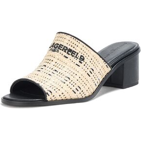 KARL LAGERFELD Women's Everyday Cushioned Insole Harford-Sandal Mule Wedge
