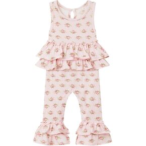 Bamboo Viscose Sleeveless Baby Girl Romper Infant and Toddler Baby Bell Bottoms