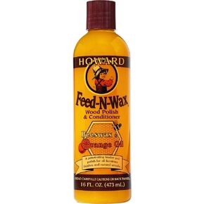 Howard Products FW0016 Wood Polish & Conditioner, 16 oz, orange, 16 Fl Oz