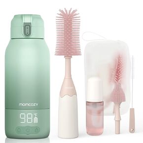 Momcozy Bottle Brush Kit & Portable Milk Warmer for Travel
