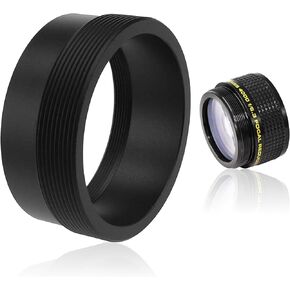 Astromania f/6.3 Reducer Corrector for C Series Telescopes - Bundle with - M42X0.75 Female to SCT Male Thread (2", 24 TPI) Telescope Adapter