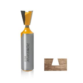 POWERTEC 14 Degree Dovetail Router Bit, 1/2" Cutting Diameter, 1/2" Shank, Tungsten Carbide Router Bit, 1/2" Depth & 2-5/16" Overall Length Fits CNC Router, Handheld Router & Plunge Router, (73052)