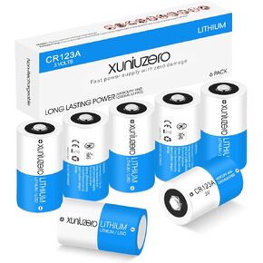 CR123A 3V Batteries (6-Pack) Photo Non-Rechargeable Lithium Battery 3 Volt 123 Lithium Battery 10 Years Shelf Life