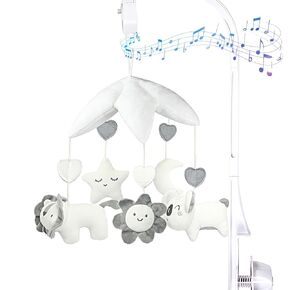 Baby Crib Mobile,Musical Mobile Crib Toys Hanging with Nursery Decor for Babies(Lion)