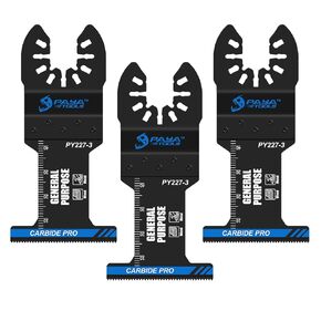 Carbide Oscillating Saw Blades, 1-3/8'' Multitool Blades Quick Release for Heavy Metal, Nail,Aluminium,Pipe, Copper and Other Hard Materials (3-Pack)