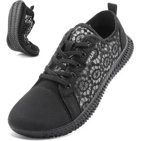 Women's Wide Toe Box Shoes Zero Drop Non Slip Extra Wide Width Fashion Sneakers Ultra Light Breathable Walking Shoes Casual Sneakers for Travel Work Trainers