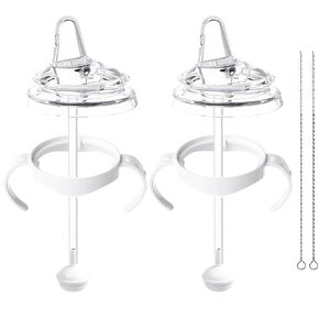 2Pack Sippy Cup Conversion Kit Compatible with Philips Avent Bottle, Transition Kit with Silicone Sippy Spout Nipple, Replacement Spouts Leak-Proof, BPA-Free, Easy to Clean