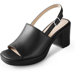 Ankis Black White Nude Heels Platform Heeled Sandals Knit Chunky Block Elastic Slingback Open Toe Ankle Strappy Heels