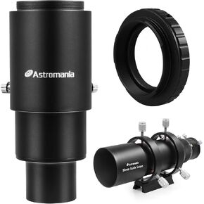 Astromania 50mm Finder & Guidescope Kit - Bundle with - 1.25" Extendable Camera Adapter & Metal T-Ring Adapter for Canon