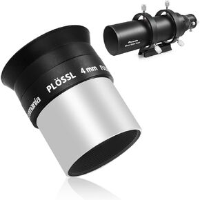 Astromania 60mm Finder & Guidescope Kit - Bundle with - 1.25" 4mm Plossl Telescope Eyepiece