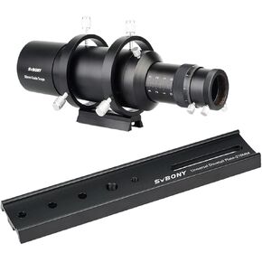 SVBONY SV219 Dovetail Mount Plate 210mm Bundle with SV106 Guide Scope 60mm with Helical Focuser(2 Items)