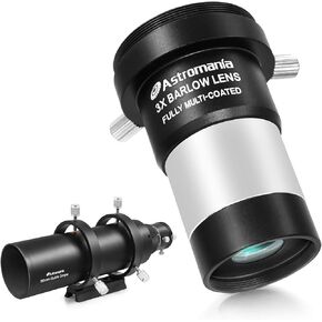 Astromania 60mm Finder & Guidescope Kit - Bundle with - 3X Barlow Lens 1.25 inch