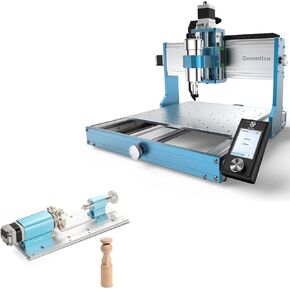 3030-PROVer MAX CNC Router Machine + 4th Axis Rotary Module Kit, 4 Jaw Chuck, 10:1 Speed Reducer, Clamped Range: Length 10-200mm