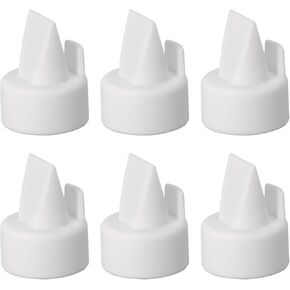 6 PCS Replacement Duckbill Valves Compatible with Medela Symphony Breast Pump, Silicone Pump Parts Accessories, BPA Free, White