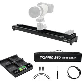 Accsoon 16''/40 cm Motorized Camera Slider with NP-F970 4-Channel Battery Charger
