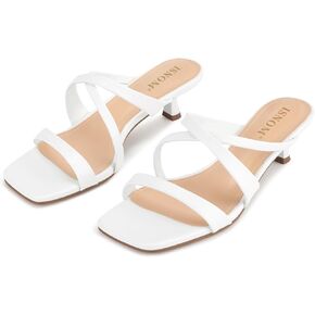 isnom strappy inchten heels للنساء ، والصنادل ذات الكعب مع إصبع القدم المفتوح مربع وتصميم زلة ، وعصرية ومثيرة in Kuwait