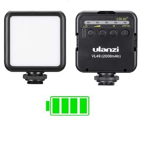 ULANZI VL49 2000mAh LED Video Light w 3 Cold Shoe + ULANZI MT-33 Camera Tripod