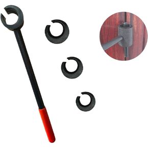 3-in-1 Hinge Gap Adjusting Wrench, Steel Material, Silver, Powder Coated, Fits 19mm to 25mm Hinges, Door & Cabinet Alignment Tool