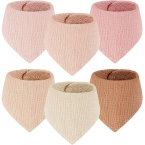 Muslin Bibs for Boys Girls Baby Bibs for Drooling and Teething 100% Cotton Soft and Absorbent for Unisex Infant