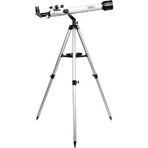 Coleman 700mm x 60mm Refractor Telescope (35x-525x) Kit with Heavy-Duty Carrying Case - Elegant White