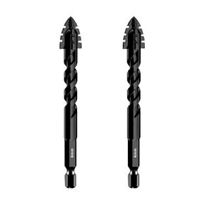 Serrated bits For wood, plastic, efficient cutting Wear-resistant carbide tips Fast drilling Hexagonal shank non-slip design Electric drill/hand drill accessories (1/4 in., 5/16 in., 3/8 in., 1/2 in.)