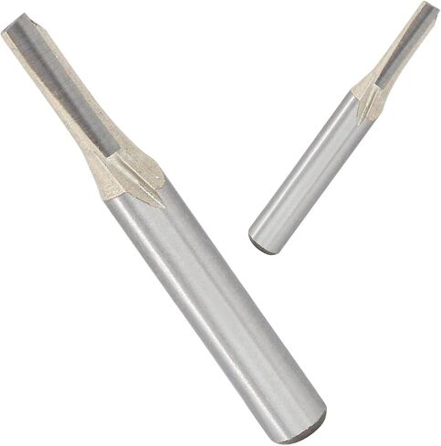 2 Pcs 1/4 Shank, One Flute Straight Router Bit, 3/16" Cutting Dia, Plunge Router Bit for Hard Plastic Plunging, Woodworking in Saudi Arabia