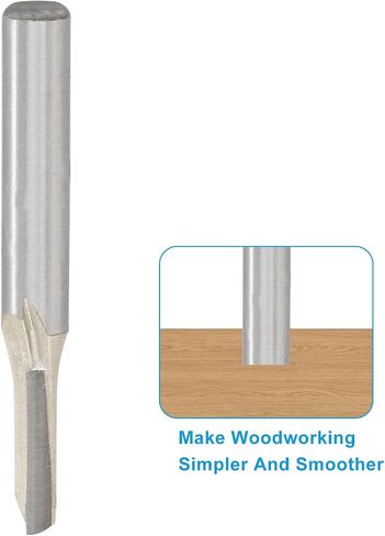 2 Pcs 1/4 Shank, One Flute Straight Router Bit, 3/16" Cutting Dia, Plunge Router Bit for Hard Plastic Plunging, Woodworking in Saudi Arabia