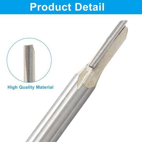 2 Pcs 1/4 Shank, One Flute Straight Router Bit, 3/16" Cutting Dia, Plunge Router Bit for Hard Plastic Plunging, Woodworking in Saudi Arabia