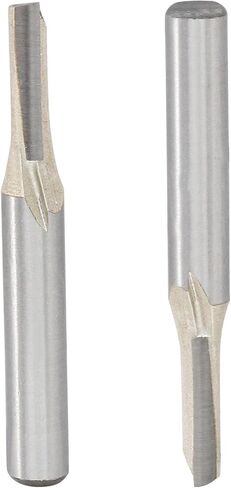 2 Pcs 1/4 Shank, One Flute Straight Router Bit, 3/16" Cutting Dia, Plunge Router Bit for Hard Plastic Plunging, Woodworking in Saudi Arabia