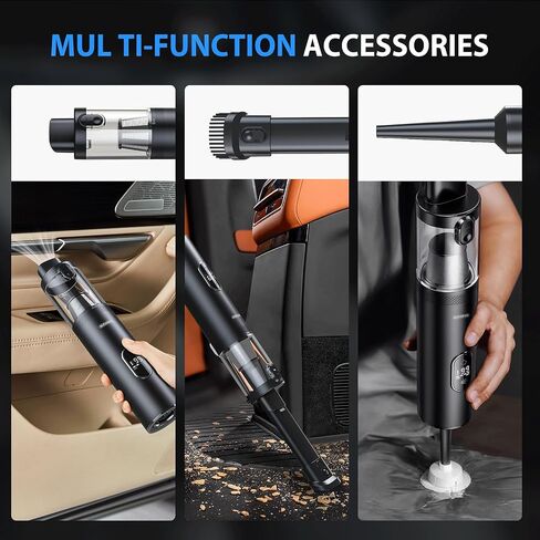 Handheld Vacuum Cordless - Car Vacuum with Brushless Motor 15000PA Suction, 1.2lbs Lightweight, 2H Type C Fast Charge, LED Light&Screen Display, Portable Mini Vacuum for Car Home Cleaning, H4 Olam in Saudi Arabia
