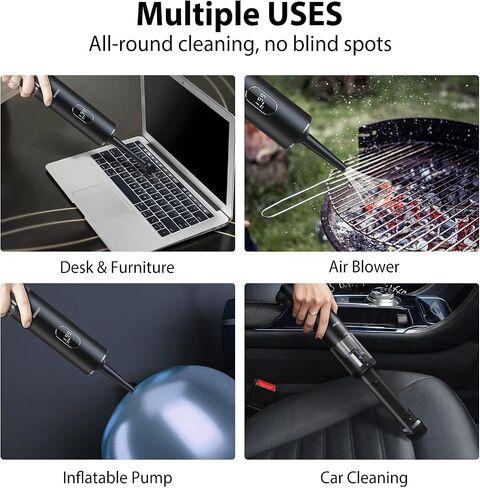 Handheld Vacuum Cordless - Car Vacuum with Brushless Motor 15000PA Suction, 1.2lbs Lightweight, 2H Type C Fast Charge, LED Light&Screen Display, Portable Mini Vacuum for Car Home Cleaning, H4 Olam in Saudi Arabia