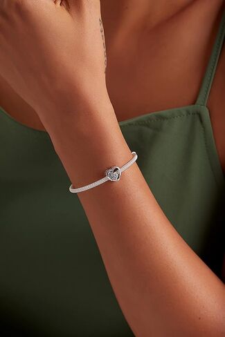 دلاية على شكل وردة القمر للأساور والقلائد 925 من الفضة الاسترليني على شكل وردة مرصوفة بحجر الزركونيوم على الطراز القوطي للنساء in Kuwait